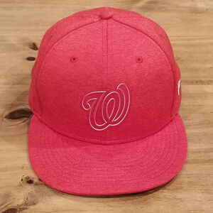 Washington Nationals Hat New Era Size 7 1/2 Fitted Red 59Fifty MLB Baseball